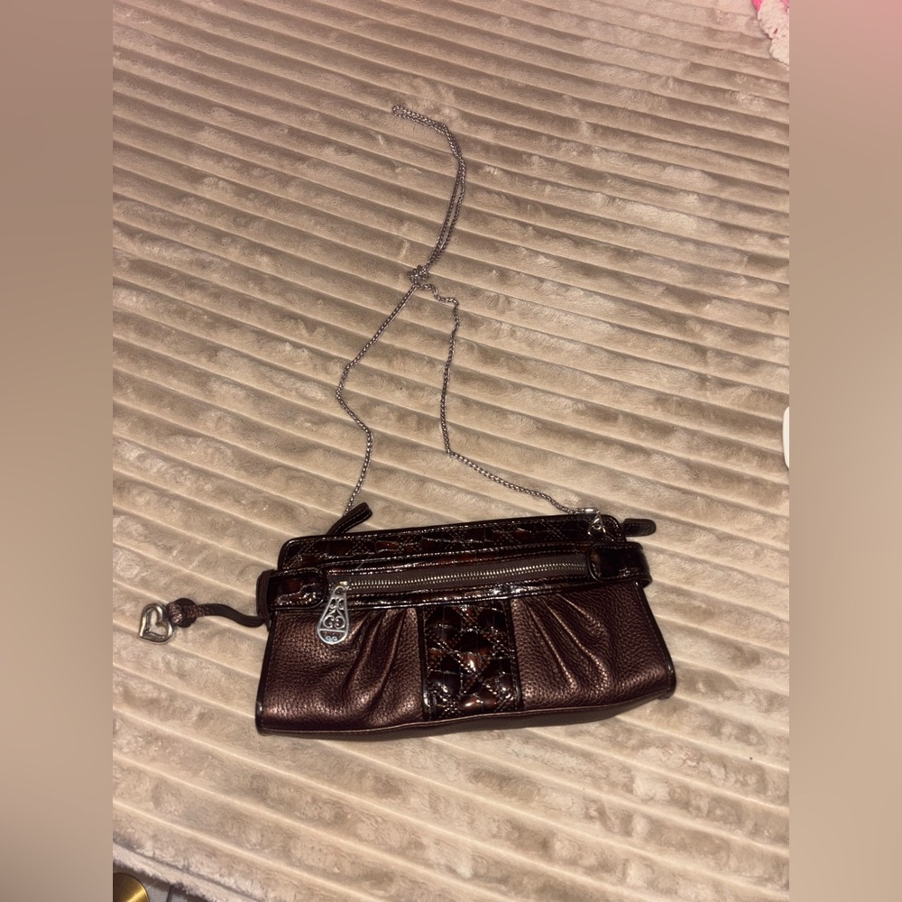Vintage Brighton Elegant Brown Leather Women's Crossbody Bag